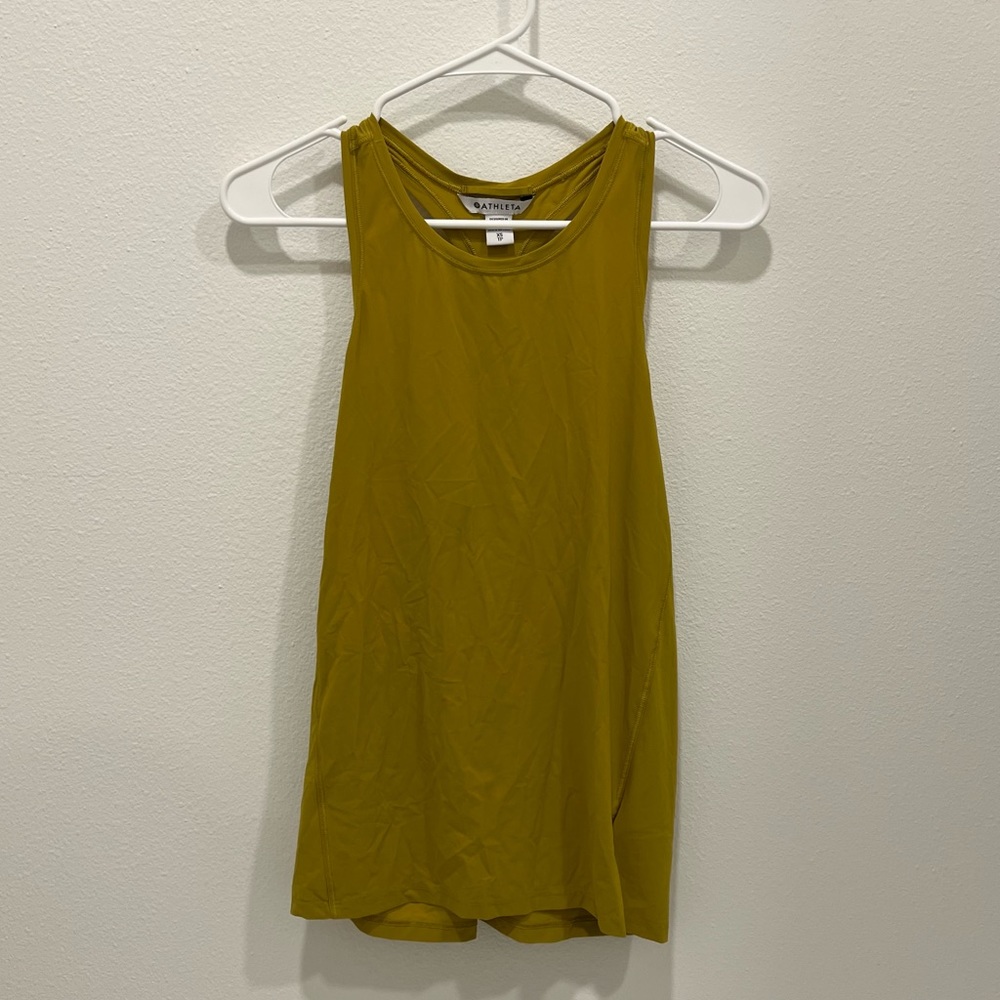 XS Mustard Athleta Workout Top
